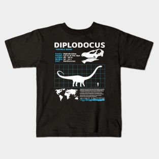 Diplodocus Fact Sheet Kids T-Shirt